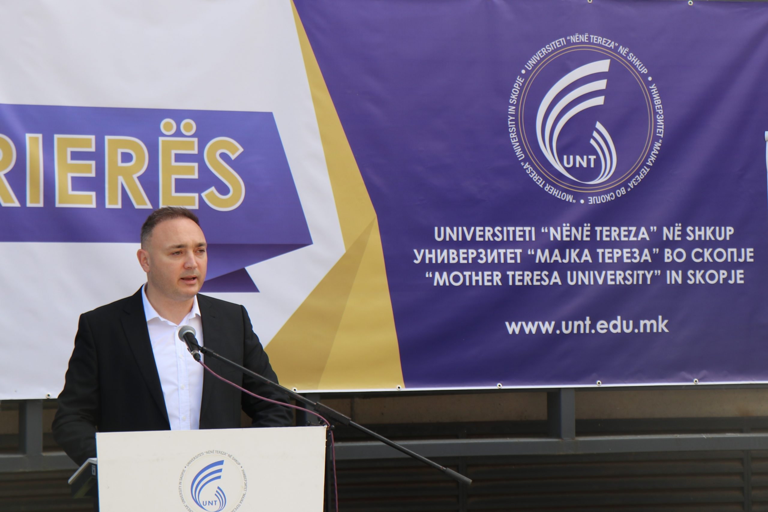 DFIZHT Festim Halili ju drejtua për “Ditët e Karrierës 2022” në organizim të Universitetit Nënë Tereza nga Shkupi.