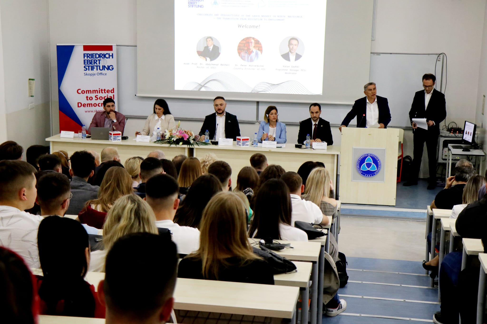 DFITD Festim Halili at a panel discussion “Challenges and perspectives of the labor market in the Republic of North Macedonia”